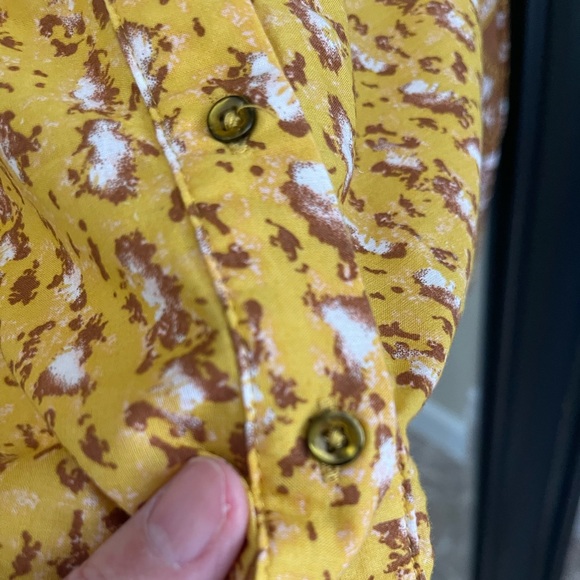 Joie Prairie Cottagecore Peasant Ruffle Button Up Long‎ Sleeve Top Size Small - Picture 3 of 10